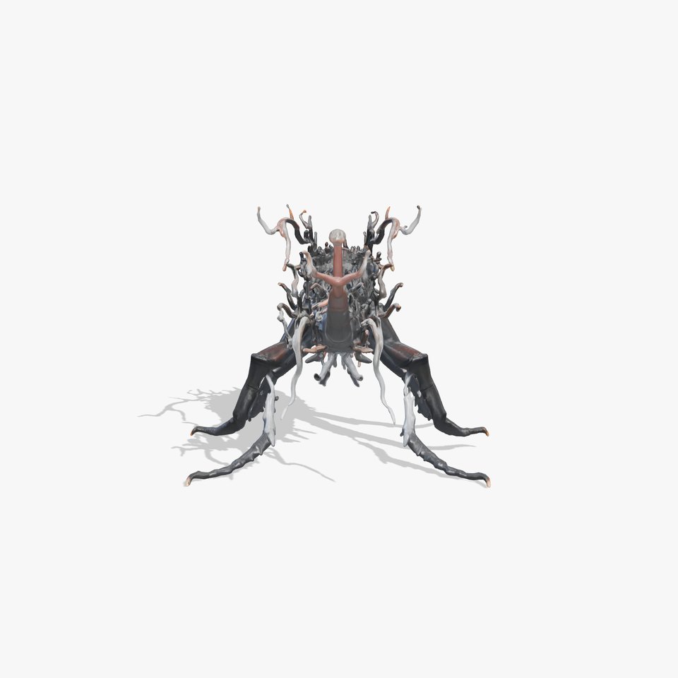 Rooted Monstrosity with Glowing Eyes and Poisonous Spikes